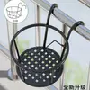 Barandilla de Hierro Forjado Barandilla Balcón Soporte para Flores Colgador de Macetas Colgador para Plantas Verdes Suculentas Soporte para Orquídeas Colgantes Estante de Almacenamiento para Alféizar de Ventana