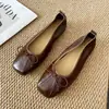 2026 Nuevos Zapatos Planos de Cuadrado Retro Francés con Lazo, Suela Suave, Cómodos Zapatos de Ballet Y1361-1