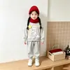En stock Sudadera de Dibujos Animados para Niños Conjunto de Dos Piezas para Niñas Pantalones de Chándal de Manga Larga con Estampado de Dibujos Animados Ropa para Niños Dropshipping