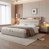 Cama Moderna Casual Cama Doble 2m X 2.2m Escandinava Lujo Ligero Dormitorio Principal Almacenamiento Cama Doble de Boda Ninguna