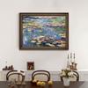 Pintura al óleo de Nenúfares de Monet, pintada a mano, para porche, decorativa, para sala de estar americana, para colgar, famosa, murales vintage.