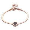 Jinhui nova pulseira popular de aço titânio europeia e americana estilo ins feminina moda personalizada pulseira que não desbota anti-desbotamento