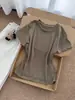 Camiseta de algodón blanca con diseño de copo de nieve, limpia y refrescante, de manga corta para mujer, ligera y transpirable para verano, ligeramente transparente, top estilo coreano