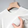 Suéter redondo masculino transfronteiriço, coleção outono/inverno, pulôver liso, camada base de tricô, roupa íntima casual