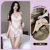 Lencería sexy para mujeres jóvenes, vestido de tirantes de encaje de alta gama, camisón con cordones, tentación uniforme, sin espalda, coqueto, lencería sensual