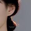 Aretes de Lazo de Plata Pura S999 para Mujer Plata Esterlina Diseño Japonés y Coreano Nicho Perforación de Oreja Aretes de Lujo Accesible Aretes Simples