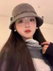 Hebilla de cinturón sombrero de lana niños otoño e invierno simple estilo japonés sombrero de ala pequeña sombrero de pescador cara sombrero de cúpula pequeña