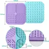 Tapete Lento para Alimentação de Pets Tapete de Lamber Comida Ventosa Divisória de Segurança Silicone Anti-Tombamento Prato Lento para Ajudar na Digestão e Anti-engasgo