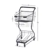 Carrinho de Compras Dupla Camada para Supermercado, Carrinho para Shoppings, Lojas de Conveniência, Ktv, Barracas de Rua, Carrinho de Compras Popular Online de Pegar Bonecos Atacado