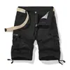 Comercio Exterior Ropa de Hombre al por Mayor Verano Holgados Casuales Pantalones Cortos Cargo Camuflaje Talla Grande Pantalones con Múltiples Bolsillos de Solapa Pantalones de Longitud Media K19