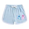 Conjunto de verão Baby Shark para meninos e meninas 2023 novo infantil desenho animado algodão manga curta shorts fino conjunto de duas peças