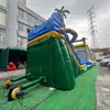 Escorregador Aquático Inflável Infantil, Formato de Desenho Animado Guepardo, Instalação de Brincadeiras Aquáticas ao Ar Livre com Piscina