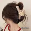 Presilha de cabelo de pelúcia em formato de peixe para outono e inverno para mulheres, luxo leve e toque de alta qualidade, tamanho grande para cabelos grossos, acessório de cabelo versátil tipo pinça de tubarão