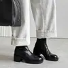 Botines Chelsea de piel lavada de alta calidad para el día a día, colección otoño/invierno 2026, con tacón medio grueso, punta redonda y diseño versátil, hechos de piel genuina, botines para mujer