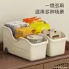 Caixa organizadora de armário com rodas, para vãos, itens diversos, lanches, uso doméstico, grande capacidade, caixa de armazenamento de cozinha multifuncional