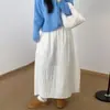 Falda con estampado floral blanco para mujer, nueva colección otoño 2026, de cintura alta, corte A, falda larga, un estilo popular este año