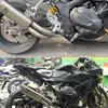 Aplicável à modificação do tubo de escape da motocicleta Qianjiang race 800 race 600RS para contrapressão para seção frontal de três vias calibre original