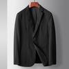 Traje Casual para Hombre Primavera y Otoño 2025 Lujo Accesible Traje de Negocios Individual para Jóvenes y Personas de Mediana Edad Traje de Color Sólido de Botonadura Única Chaqueta de Moda