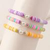 Europa y Estados Unidos pulsera de arcilla blanda de colores mixtos transfronteriza, temperamento Joker, pulsera de arcilla blanda, artesanías con elástico, al por mayor
