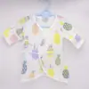 Macacão Estilo Borboleta Selecionado Cuidadosamente, Roupa Estilo Monge para Recém-Nascidos e Bebês, Macacão de Algodão Gaze de Manga Longa para o Verão com Proteção para as Mãos