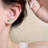 Pendientes de flores de color dopamina de verano para mujer, con ambiente festivo, pendientes que combinan con todo, pendientes de temperamento con halo de moda