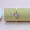 Pulsera de Flores Secas, Flor Eterna, Gipsófila, Narciso, Pulsera con Marco de Aleación Dorada, Pulsera Tejida a Mano con Flores Reales