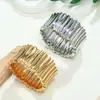 Joyería de Comercio Electrónico Transfronterizo Europeo y Americano Pulseras de Metal Asimétricas Exageradas Pulseras Personalizadas de Apertura de Resorte Pulseras Anchas para Mujer