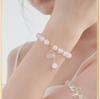 Pulseira de Cristal Ágata Branca Lótus para Mulheres, Fresca e Doce, Nicho Vagem de Lótus Jade Branco, Nova Pulseira Chinoiserie para Namorada