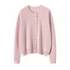 Suéter de Cachemir para Mujer 100% Cachemir Puro Cardigan Tejido Otoño e Invierno Nuevo Botón de Nariz de Cerdo Diseño Personalizado Cardigan
