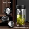 Taza de Vidrio Transparente Aislada Doble Capa Antiescaldado, Taza Portátil de Negocios, Taza de Agua Sellada de Alto Borosilicato Regalo