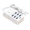 Carregador rápido USB PD para celular, extensor de tomada múltipla USB, plugue de carregamento para celular Europa, América e Reino Unido