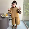 Conjunto de Ropa de Otoño para Niñas 2026 Nuevo Estilo Coreano Ropa para Niñas Pequeñas Conjunto de Dos Piezas de Lana Elegante Moderno Estilo Primavera y Otoño para Niños