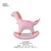 Novos balões de folha com formato de animal de cavalo de madeira 3D fosco e dinossauro de desenho animado para decorações de festa de aniversário infantil