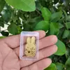 Pegatina Dorada para Teléfono con Lámina de Oro Puro 999, Pegatina para Hacerse Rico, Riqueza Llegando Diariamente, Pegatina Trasera para Teléfono del Dios de la Riqueza, Regalo de Cumpleaños