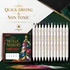 Caneta Marcadora Metálica para Cartão de Natal com Tema Dupla Face Transfronteiriça para Estudantes e Crianças, Adequada para Desenho Manual e Grafite DIY