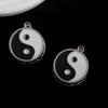 Estilo Chinês Tai Chi Matriz Bagua Argila Bola Diamante Contas Furo Reto DIY Corrente para Celular Chaveiro Corrente para Bolsa Acessórios