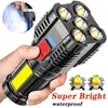 Lanterna LED pequena multifuncional para áreas externas, luz de trabalho cob, mini lanterna portátil recarregável por USB, atacado