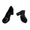 Versión de Piel de Oveja~ Mismo Estilo que los Populares Zapatos 'Chica de Casa', Zapatos de Salón Individuales de Punta Redonda de 7cm de Boca Baja para Mujer, Zapatos de Tacón Grueso de Piel, Elegantes Tacones Altos para Ir al Trabajo