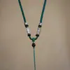 Cordão de Colar dos Cinco Deuses da Riqueza Estilo Xizang, Cordão de Pingente Tecido à Mão, Itens de Joalheria Cultural e Artística de Xizang, Cordão para Pendurar Thangka com o Mantra de Seis Sílabas