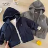 Sudadera con Capucha de Forro Polar para Niños, Nuevo Estilo de Invierno para Niños, Cárdigan de Forro Polar Enterizo para Bebés, Ropa de Abrigo Holgada de Color Sólido, Forro Polar por Ambos Lados
