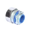 Conector de manguera metálico recubierto de plástico, conector de extremo tipo DPJ de capuchón hexagonal de aleación de zinc con rosca exterior, conector de caja británico y métrico
