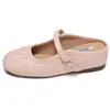 Sandálias Mary Jane sem calcanhar, elegantes e da moda, coleção primavera 2026, adequadas para combinar com saias, sapatos de festa, sandálias de calçar fechadas com sola grossa