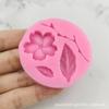 Molde de Silicone para Bolo de Flor de Ameixeira e Flor de Inverno, Molde de Cola em Formato de Flor, Molde de Gesso para Chocolate, Ferramenta de Confeitaria