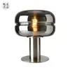 Lámpara de Mesa de Vidrio Artístico Posmoderna Lámpara de Noche para Dormitorio de Hotel de Diseñador Iluminación de Sala de Estar Modelo Habitación Lujo Ligero