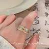 Anillo de Esmalte con Goteo de Aceite Vintage Estilo Nacional para Mujer Lujo Ligero Sentido de Alta Gama Iris Colorido Versión Ancha Anillo para Dedo Anillo Abierto Ajustable
