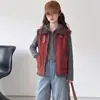 Novo Colete Casual de Veludo Plus Size para Meninas 2026, Roupa de Outono/Inverno, Zíper com Gola Alta, Quente e à Prova de Vento, Colete de Lã Coral, Tendência