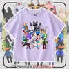 Camiseta de manga corta de verano para niños y niñas, ropa de verano, juego transfronterizo Roblox Animal Hospital, ropa de verano de manga corta para niños