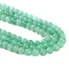Cuentas redondas de aventurina verde natural, mineral en bruto, material vintage, pulsera verde semiacabada para DIY, accesorios para joyería al por mayor