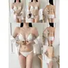 Sujetador de Triángulo con Cierre al Frente y Estampado de Lunares para Mujeres con Poco Busto, Push-Up, Sin Aros, Diseño Sexy de Espalda Cruzada, Sujetador Fino de Otoño-Invierno