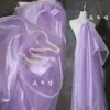 Color Café Dorado Hilo de Cristal Boda Malla Brillante al Agua Organza de Alta Densidad Dura Tela para Diseñador de Ropa Han Hecha a Mano